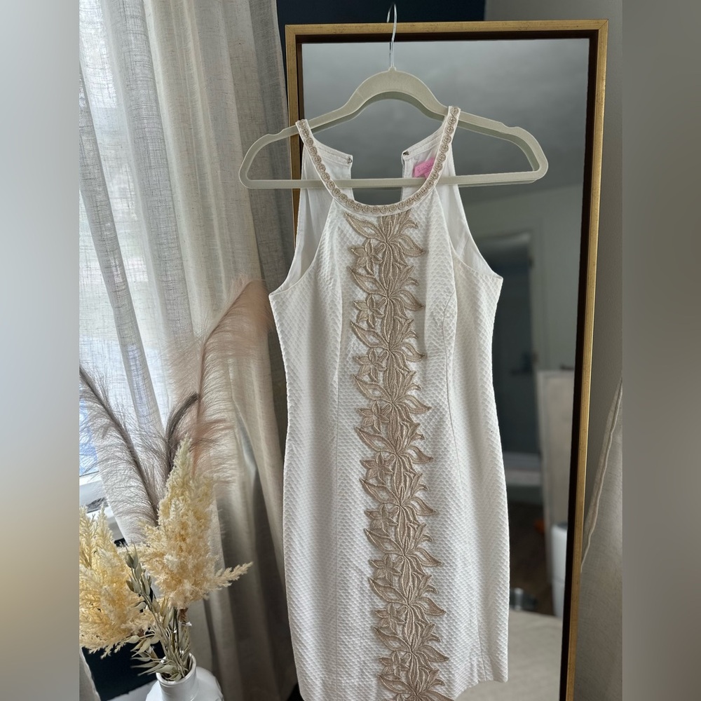White & gold Lily Dress